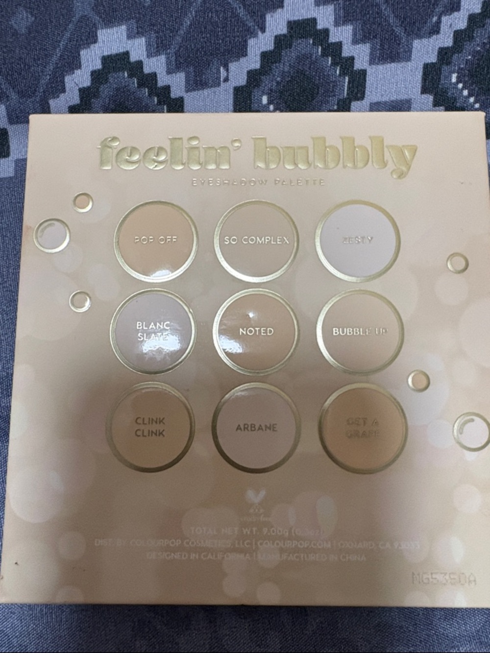 ColourPop Feelin' Bubbly Eyeshadow Palette - Champagne Beige & Gold - Picture 3 of 3